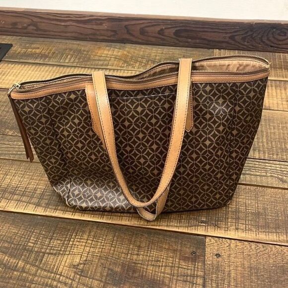 Fossil Signature Print Shopper Tote Bag - Picture 4 of 16